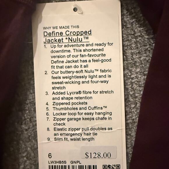 NWT Lululemon Cropped Define Jacket-6 - Picture 5 of 12